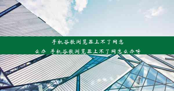 手机谷歌浏览器上不了网怎么办_手机谷歌浏览器上不了网怎么办呀