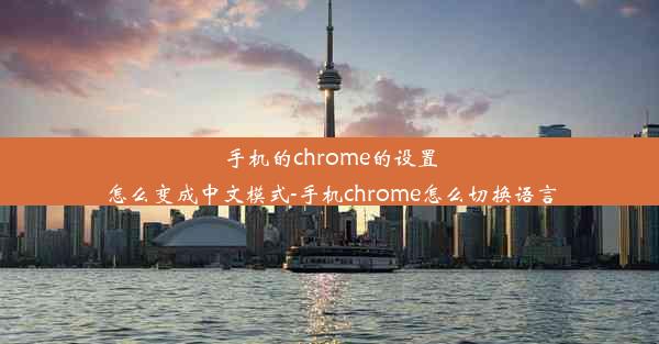 手机的chrome的设置怎么变成中文模式-手机chrome怎么切换语言