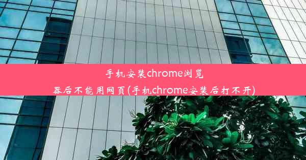 手机安装chrome浏览器后不能用网页(手机chrome安装后打不开)