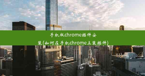 手机版chrome插件安装(如何在手机chrome上装插件)