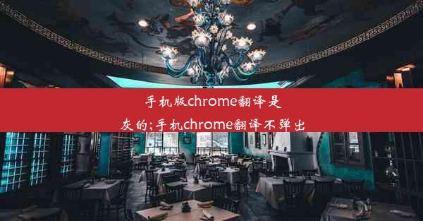 手机版chrome翻译是灰的;手机chrome翻译不弹出