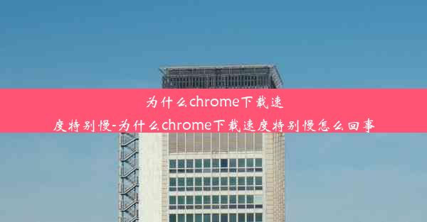 为什么chrome下载速度特别慢-为什么chrome下载速度特别慢怎么回事