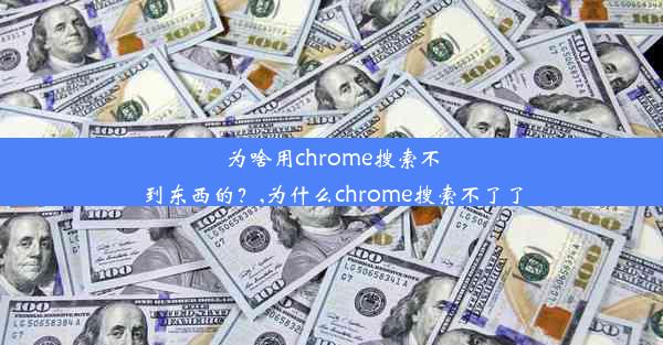 为啥用chrome搜索不到东西的？,为什么chrome搜索不了了