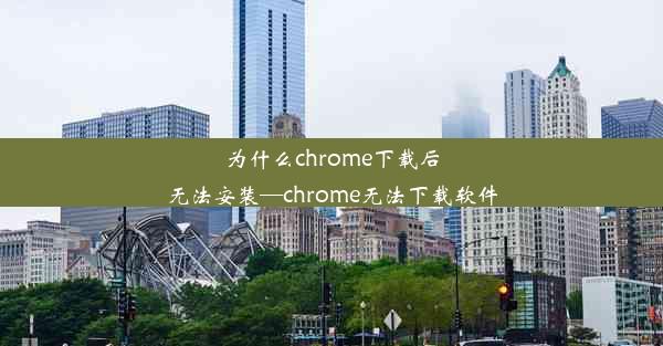 为什么chrome下载后无法安装—chrome无法下载软件