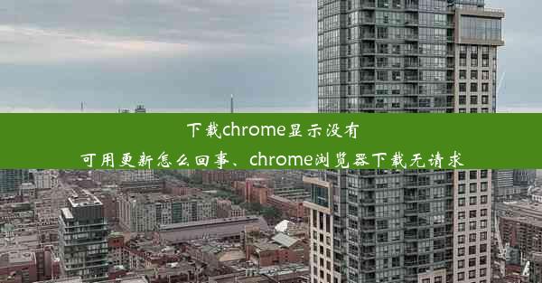 下载chrome显示没有可用更新怎么回事、chrome浏览器下载无请求