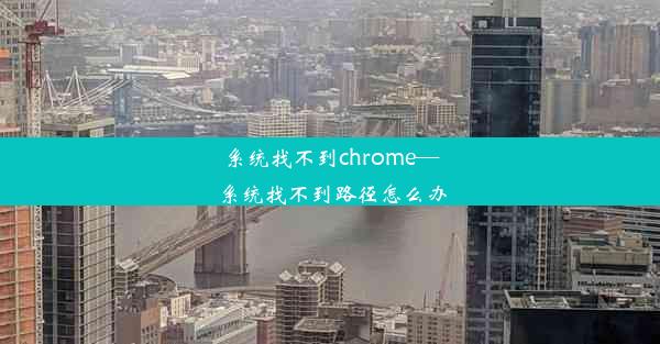 系统找不到chrome—系统找不到路径怎么办