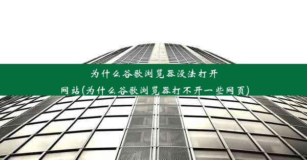 为什么谷歌浏览器没法打开网站(为什么谷歌浏览器打不开一些网页)