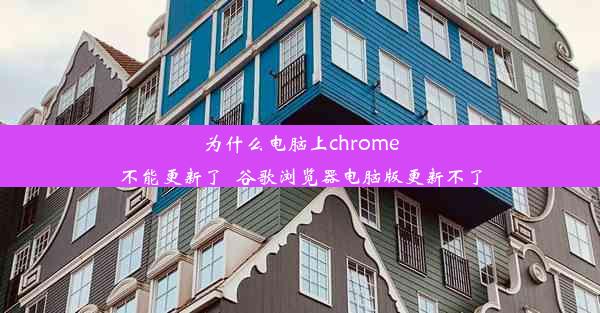 为什么电脑上chrome不能更新了_谷歌浏览器电脑版更新不了