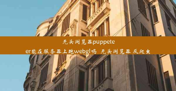 无头浏览器puppeteer能在服务器上跑webgl吗_无头浏览器 反爬虫