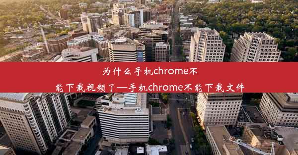 为什么手机chrome不能下载视频了—手机chrome不能下载文件