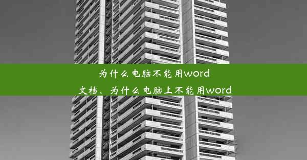 为什么电脑不能用word文档、为什么电脑上不能用word