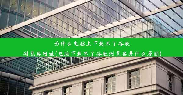 为什么电脑上下载不了谷歌浏览器网址(电脑下载不了谷歌浏览器是什么原因)