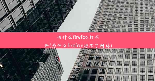 为什么firefox打不开(为什么firefox进不了网站)