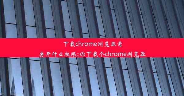 下载chrome浏览器需要开什么权限;你下载个chrome浏览器