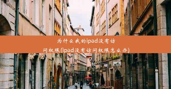 为什么我的ipad没有访问权限(ipad没有访问权限怎么办)