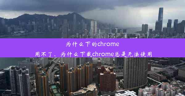 为什么下的chrome 用不了、为什么下载chrome总是无法使用