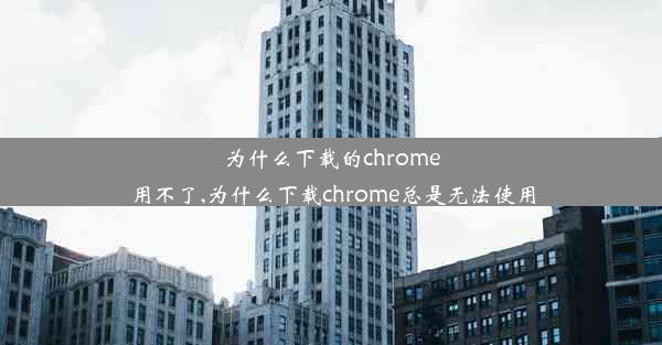 为什么下载的chrome用不了,为什么下载chrome总是无法使用