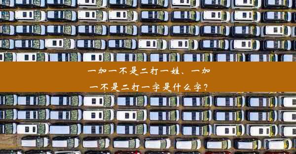 一加一不是二打一姓、一加一不是二打一字是什么字？