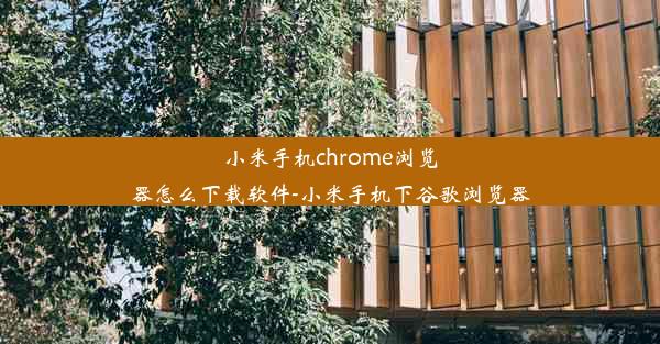 小米手机chrome浏览器怎么下载软件-小米手机下谷歌浏览器