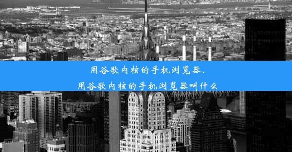 用谷歌内核的手机浏览器、用谷歌内核的手机浏览器叫什么