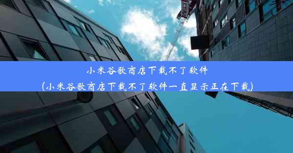 小米谷歌商店下载不了软件(小米谷歌商店下载不了软件一直显示正在下载)