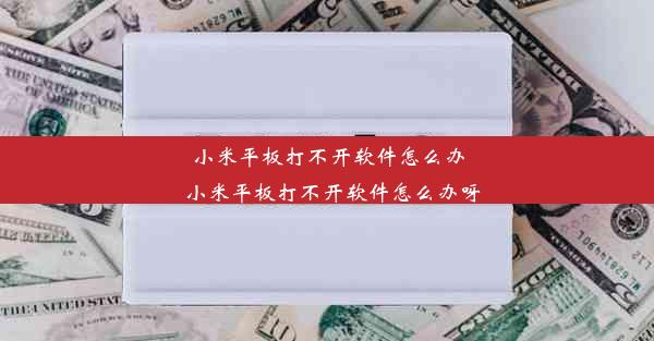 小米平板打不开软件怎么办_小米平板打不开软件怎么办呀