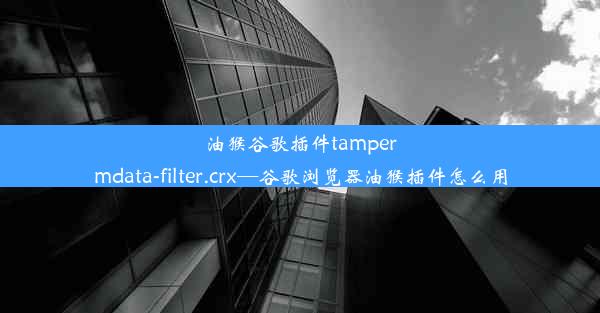 油猴谷歌插件tampermdata-filter.crx—谷歌浏览器油猴插件怎么用