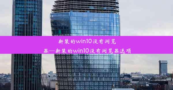 新装的win10没有浏览器—新装的win10没有浏览器选项