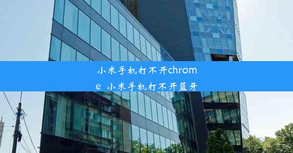 小米手机打不开chrome_小米手机打不开蓝牙