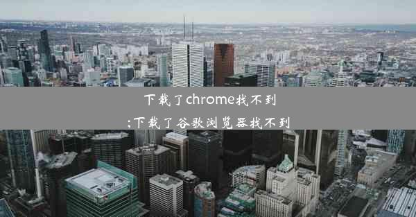 下载了chrome找不到;下载了谷歌浏览器找不到