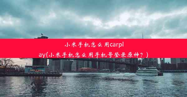 小米手机怎么用carplay(小米手机怎么用手机号登录原神？)