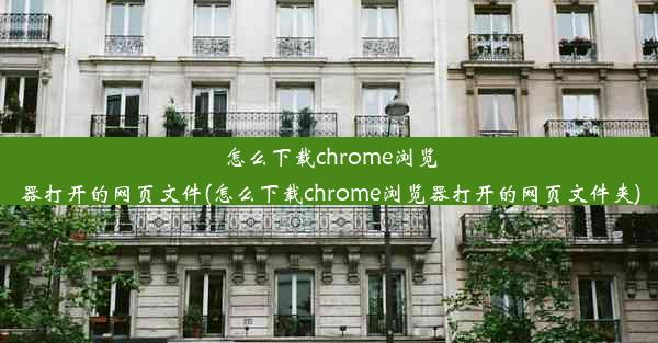 怎么下载chrome浏览器打开的网页文件(怎么下载chrome浏览器打开的网页文件夹)