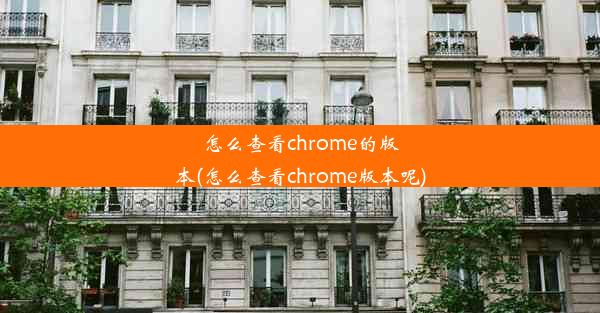 怎么查看chrome的版本(怎么查看chrome版本呢)