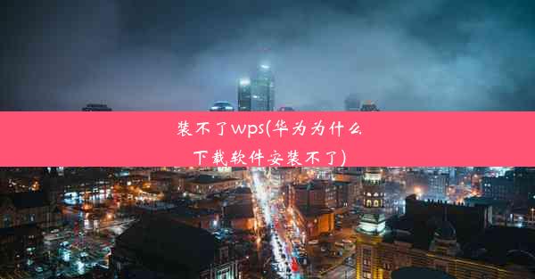 装不了wps(华为为什么下载软件安装不了)