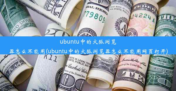 ubuntu中的火狐浏览器怎么不能用(ubuntu中的火狐浏览器怎么不能用网页打开)