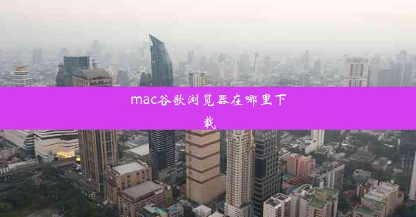 mac谷歌浏览器在哪里下载