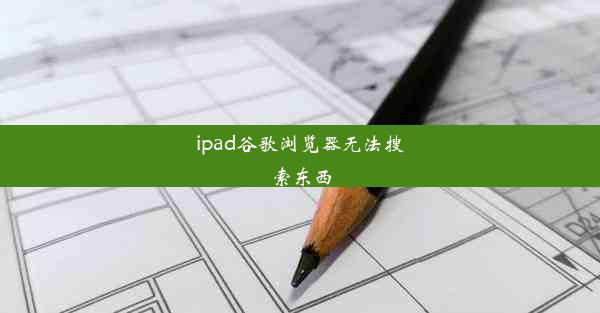 ipad谷歌浏览器无法搜索东西