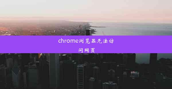 chrome浏览器无法访问网页