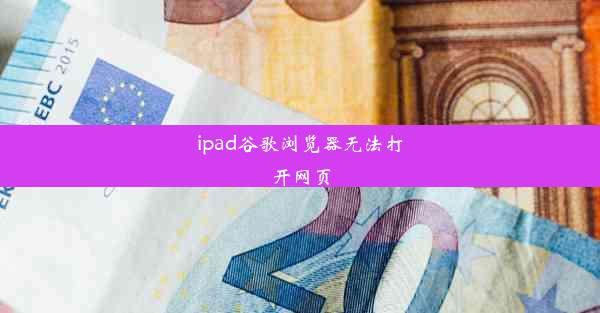 ipad谷歌浏览器无法打开网页