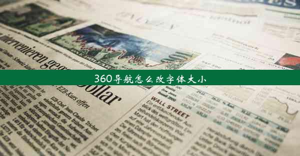 360导航怎么改字体大小