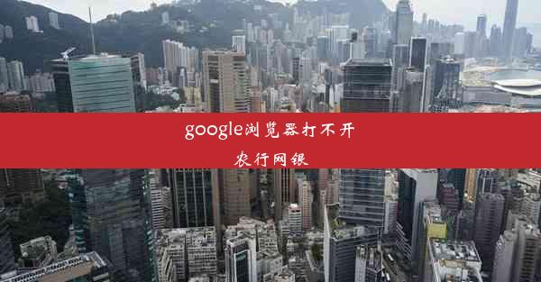 google浏览器打不开农行网银