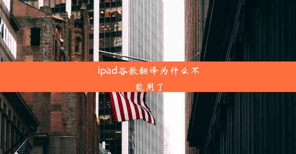 ipad谷歌翻译为什么不能用了