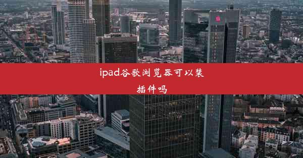 ipad谷歌浏览器可以装插件吗