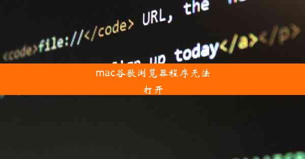 mac谷歌浏览器程序无法打开