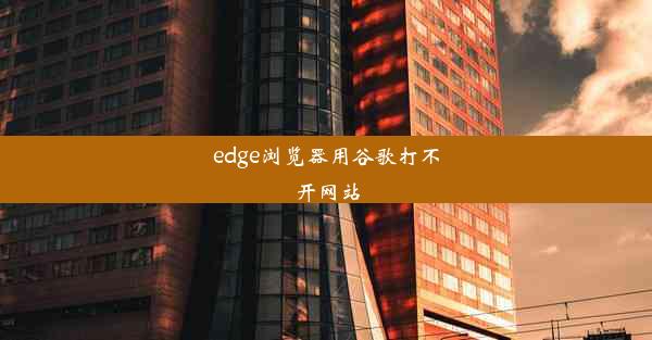 edge浏览器用谷歌打不开网站