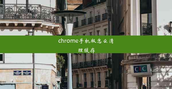 chrome手机版怎么清理缓存