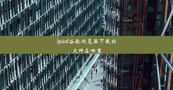 ipad谷歌浏览器下载的文件在哪里