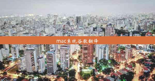 mac系统谷歌翻译