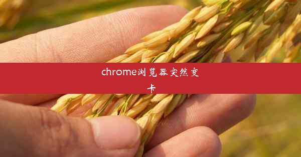 chrome浏览器突然变卡