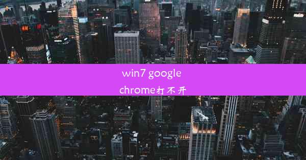 win7 google chrome打不开